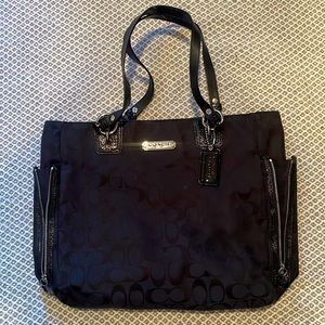 Black Coach tote bag